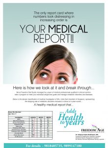 THE ONLY REPORT CARD WHERE NUMBERS LOOK DISTRESSING IN INCREASING ORDER IS YOUR MEDICAL REPORT